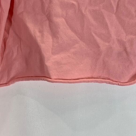 VANS Women's Salmon Pink Long Sleeve Cropped Logo T Shirt SZ XS - Picture 4 of 9